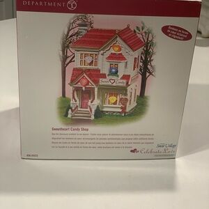 Department 56 Sweetheart Candy Shop with Red and White Accents